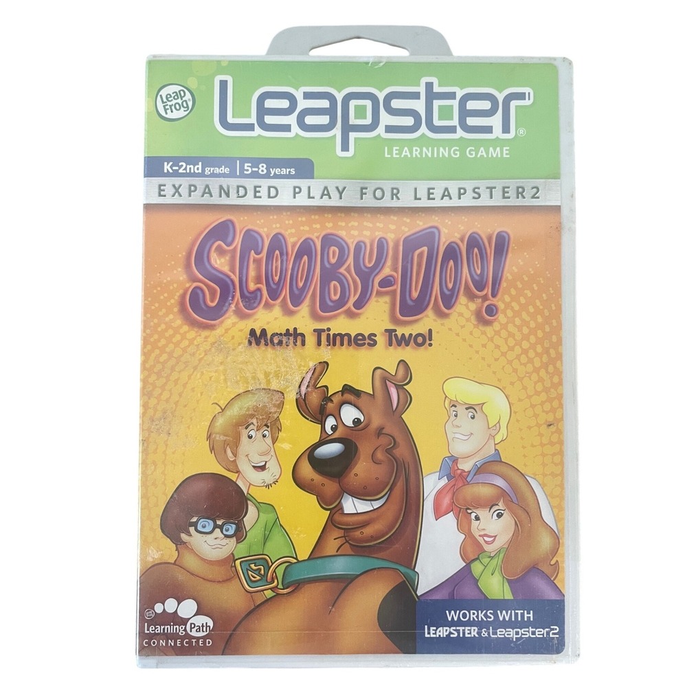 LeapFrog Leapster Scooby-Doo Math Times Two Game New Sealed 2009 K-2nd Grade
